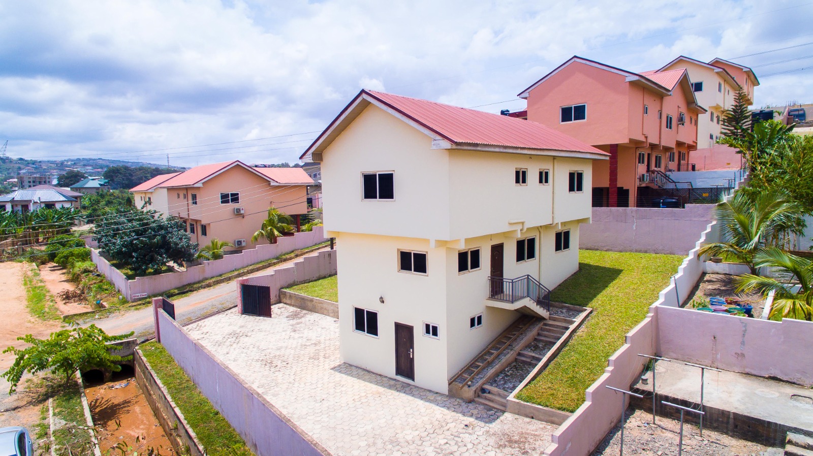 Drone View of Left Side of Cochrane Villas